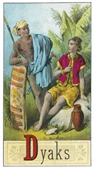 Dyak couple, Borneo