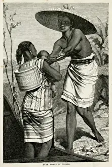 Borneo Prints: Dyak women from the island of Borneo