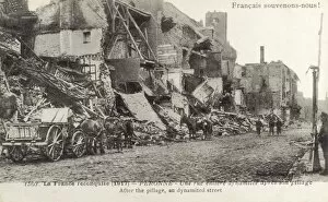 Images Dated 14th June 2011: Dynamited Street - WWI - Northern France