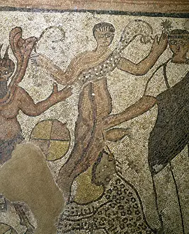Satyr Prints: Dyonisus. Roman mosaic