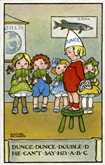 Rhyme Prints: E Richards. Dunce, dunce, double d