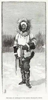 Lonsdale Prints: The Earl of Lonsdale in his Arctic travelling dress during his expedition in 1889 through North West North America
