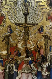 Crucifixion Prints: Early 15th C. North Italian master. The Crucifixion. Nationa