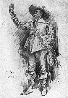 Royalists Prints: Early 20th century actor in the role of a Cavalier