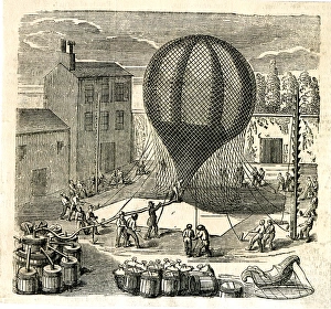 Images Dated 14th August 2017: Early Ballooning - Inflating a balloon