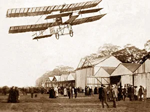 Early biplane, Doncaster Aerodrome early 1900's