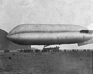 Early British dirigible on the ground