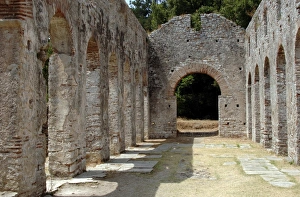 Images Dated 10th August 2007: Early Christian art. Albania. Butrint. Great Basilica and th