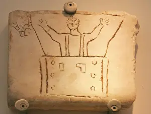 Tombstone Prints: Early Christians. Roman tombstone with Christian iconography