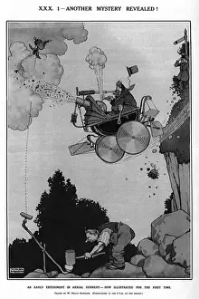 Inventive Prints: Early experiment in aerial gunnery by Heath Robinson