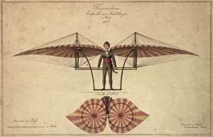 Images Dated 7th December 2011: Early flying machine design