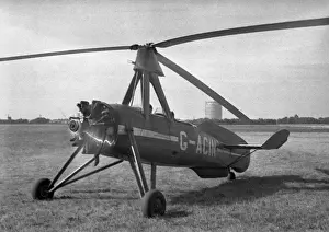 Helicopter Prints: An early helicopter, the Autogiro G-ACIN