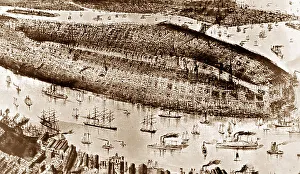 Early illustration of New York, USA