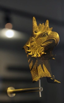 Goldsmith Gallery: The early Iron. Roman influence. Gryphon of Vimose. Bronze