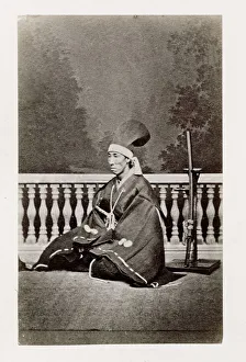 Early Japanese portrait: man in ceremonial robes