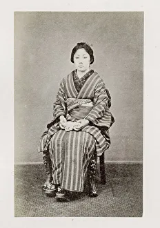Early Japanese portrait: seated woman