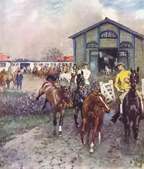 Schooling Prints: Early morning for polo ponies at the National School of Equi