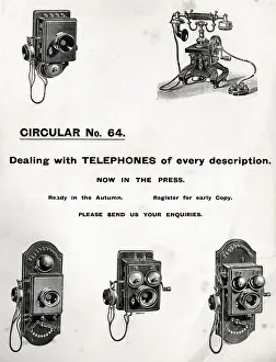 Supplies Prints: Early telephones, Verity Electrical Supplies