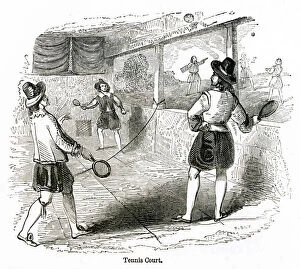 Images Dated 15th February 2019: Early tennis court 1658