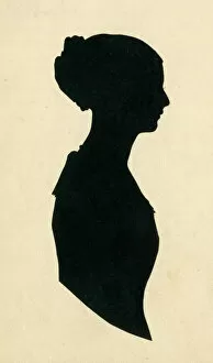 Early Victorian silhouette of a young woman