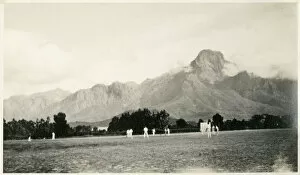 Cape Collection: Early view of Newlands Cricket Ground, Cape Town, South Africa with Table Mountain in the
