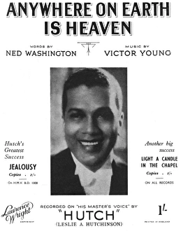 Images Dated 29th August 2017: Anywhere on earth is heaven by Hutch - Music Sheet Cover