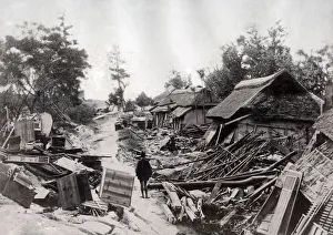 Earthquake damage, Japan, c. 1890 s