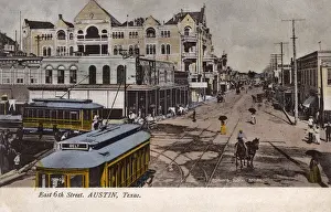 Texan Prints: East 6th Street - Austin, Texas, USA - Driskill Hotel