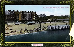 Southsea Prints: East Beach & Canoe Lake, Southsea, Hampshire