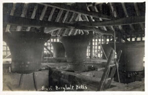Images Dated 15th December 2020: East Bergholts unique 16th century Bell Cage and bells