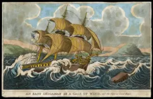 East Indiaman in Gale