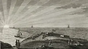 Lest Prints: An east view of Fort Royal in the Island of Guadaloupe Vue d