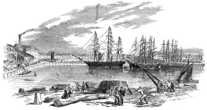 Bowes Gallery: East and West India Dock, London - Arrival of John Bowes
