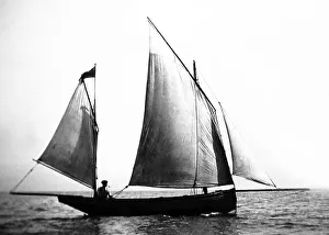 Lugger Prints: An Eastbourne lugger - early 1900s