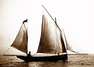 Lugger Prints: Eastbourne lugger fishing boat
