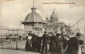 Iron Work Prints: Eastbourne Pier, East Sussex - Bandstand and Pavilion