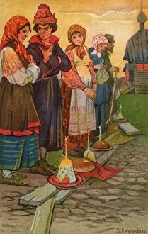 Peasants Collection: Easter Celebrations in Rural Russia