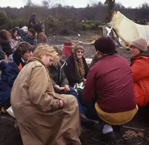 Demonstrators Collection: Easter CND Deomonstration at Greenham Common, Berkshire