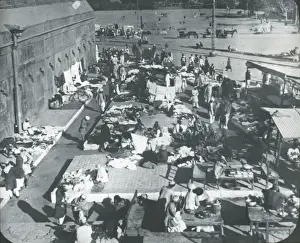 Glass Lantern Slide Scan Prints: Eastern Bazaar in Cairo