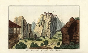 Images Dated 13th February 2020: Eastern Orthodox monastery on Meteora rock, Thessaly, Greece