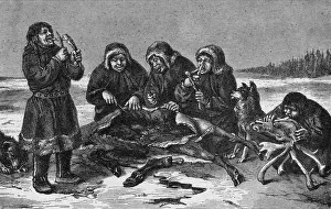 Images Dated 9th April 2018: EATING REINDEER TO BONE