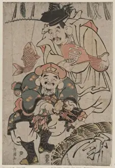 Ebisu and Daikaku celebrating