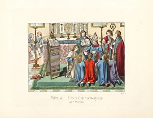 Ecclesiastical rite of tonsure, 15th century Ecclesiastical rite of tonsure, 15th century