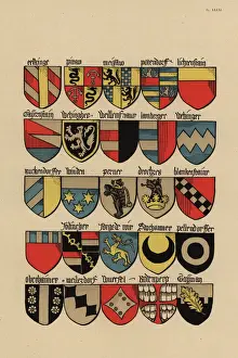 Ecus or blazons of the German nobility, 15th century