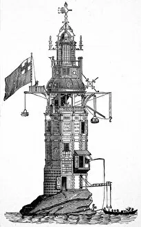 1895 Collection: The Eddystone Lighthouse of 1698