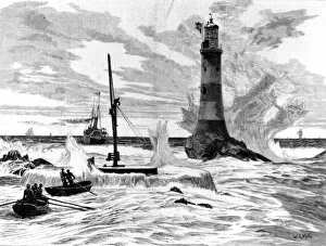 Images Dated 30th May 2004: The Eddystone Lighthouse, 1879