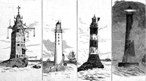 1759 Collection: Four of the Eddystone Lighthouses