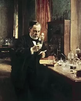 Laboratory Collection: EDELFELT, Albert Gustaf (1854-1905). Louis Pasteur