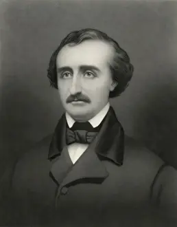 Edgar Allan Poe, head-and-shoulders portrait, facing front