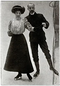 Images Dated 23rd December 2019: Edgar & Madge Syers the 1908 Olympics